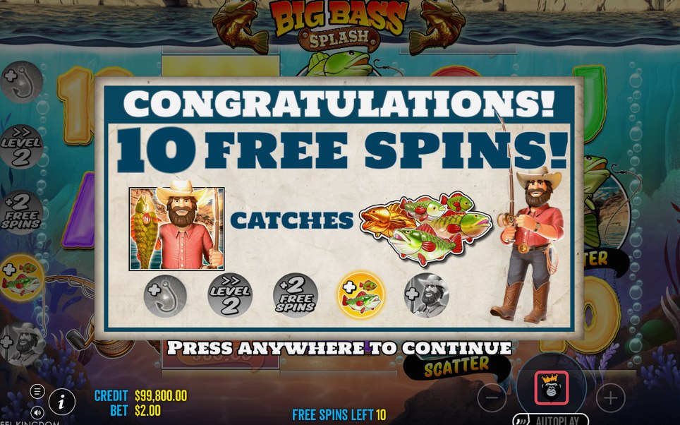 Fler WILD-symboler under pågående Free Spins