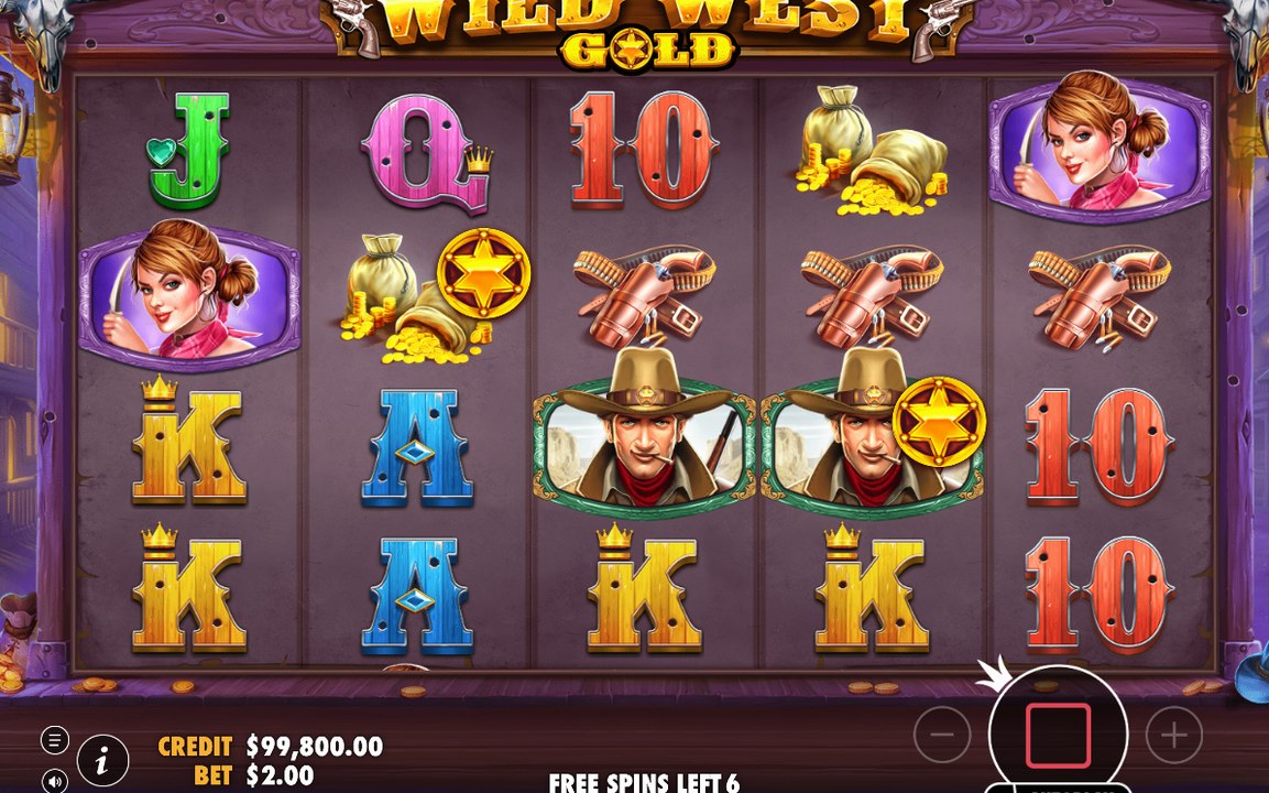 Free Spins-läget med Wild och Scatter på spelplanen