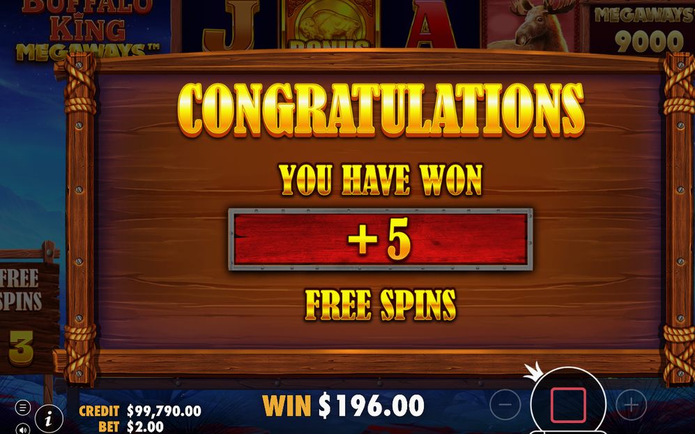 Free spins-läget med nattlig stjärnhimmel som bakgrund